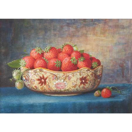 Appraisal: Richard La Barre Goodwin American - Strawberries in a Bowl