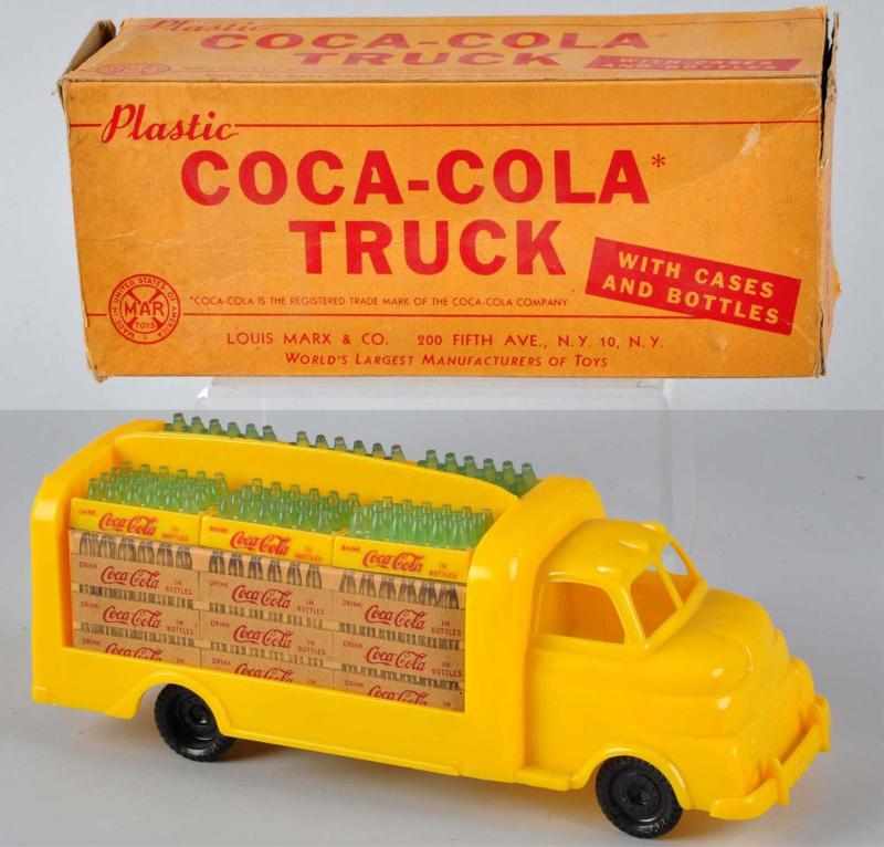 Appraisal: s Plastic Marx Coca-Cola Truck Toy with O B Description