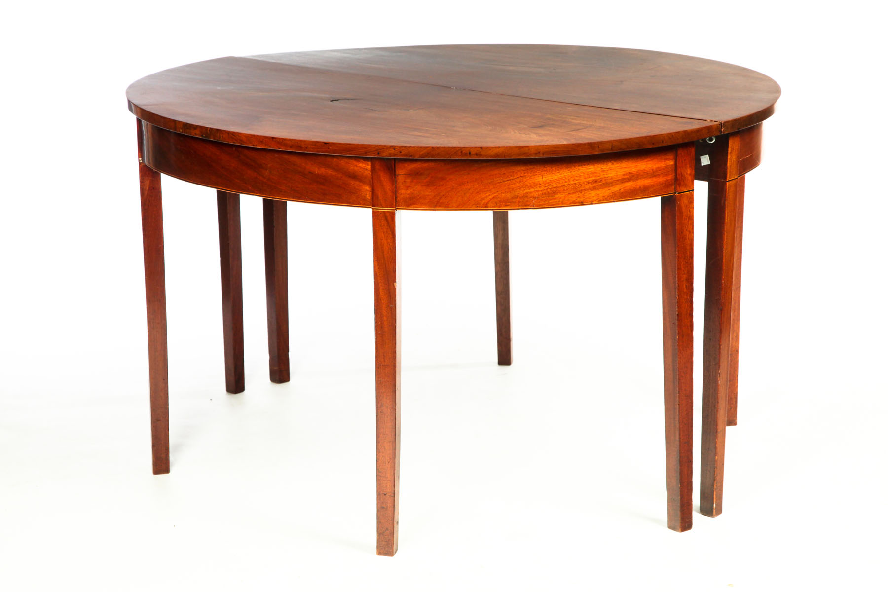 Appraisal: HEPPLEWHITE DINING TABLE Probably England early th century mahogany and