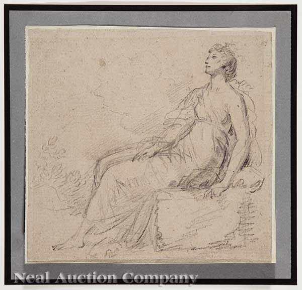 Appraisal: Benjamin West P R A British - Seated Female Figure