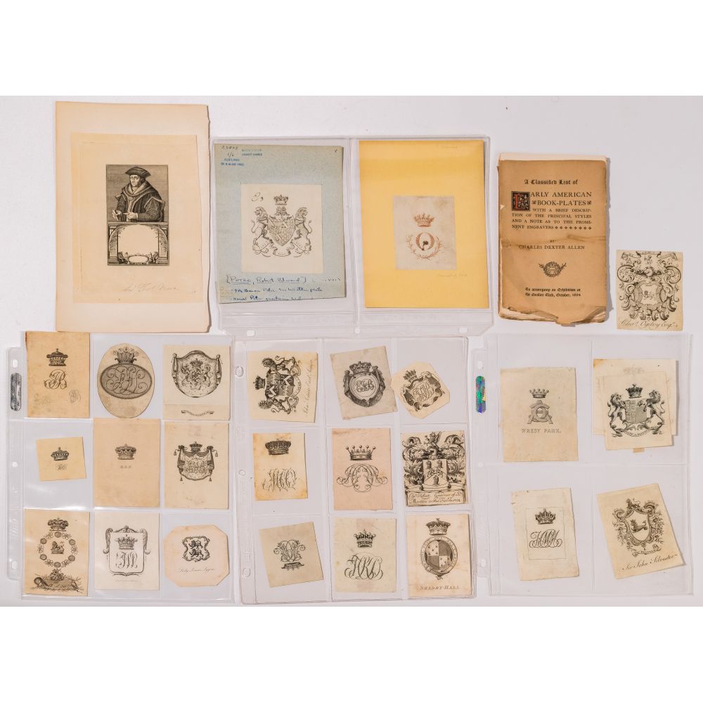 Appraisal: BOOKPLATE ASSORTMENT different etchings some artist signed kept in plastic