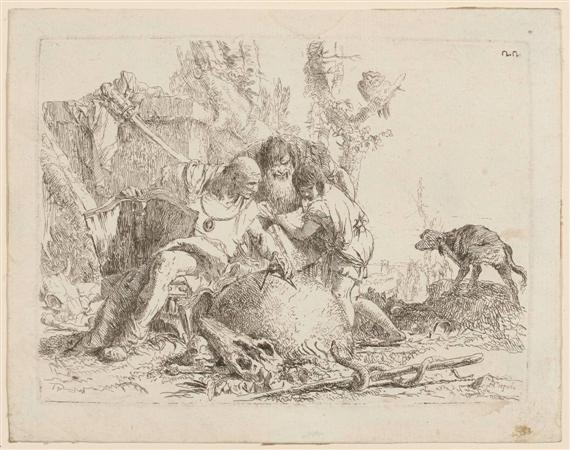 Appraisal: TIEPOLO GIOVANNI BATTISTA Venice - Madrid Due maghi ed un