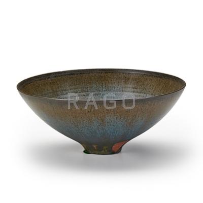 Appraisal: OTTO AND GERTRUD NATZLER Fine flaring bowl coffee and blue-gray