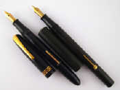 Appraisal: A Burnham model B fountain pen in black side lever