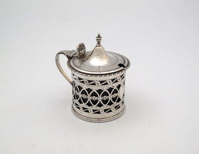 Appraisal: A large late-Victorian silver mustard pot by Nathan and Hayes