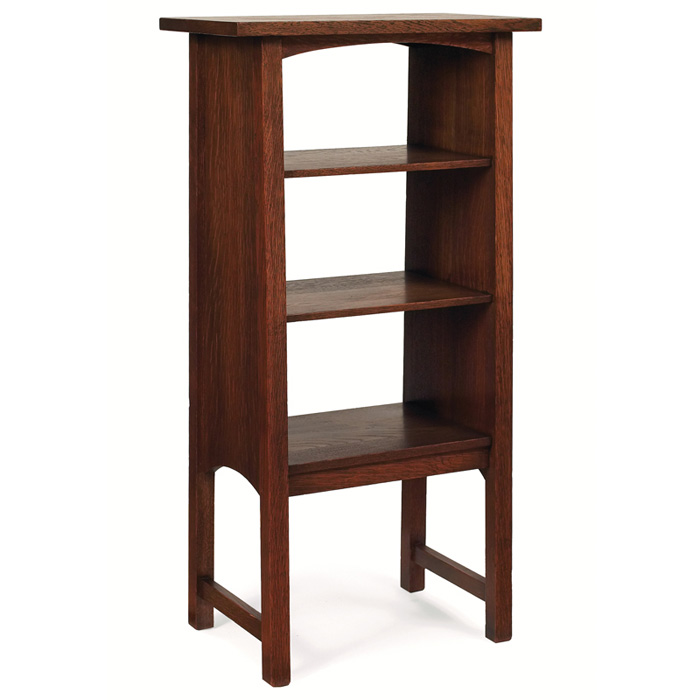 Appraisal: Gustav Stickley magazine stand Harvey Ellis influenced rectangular top with