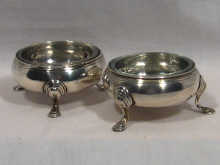 Appraisal: A pair of George III silver salts circa marks rubbed