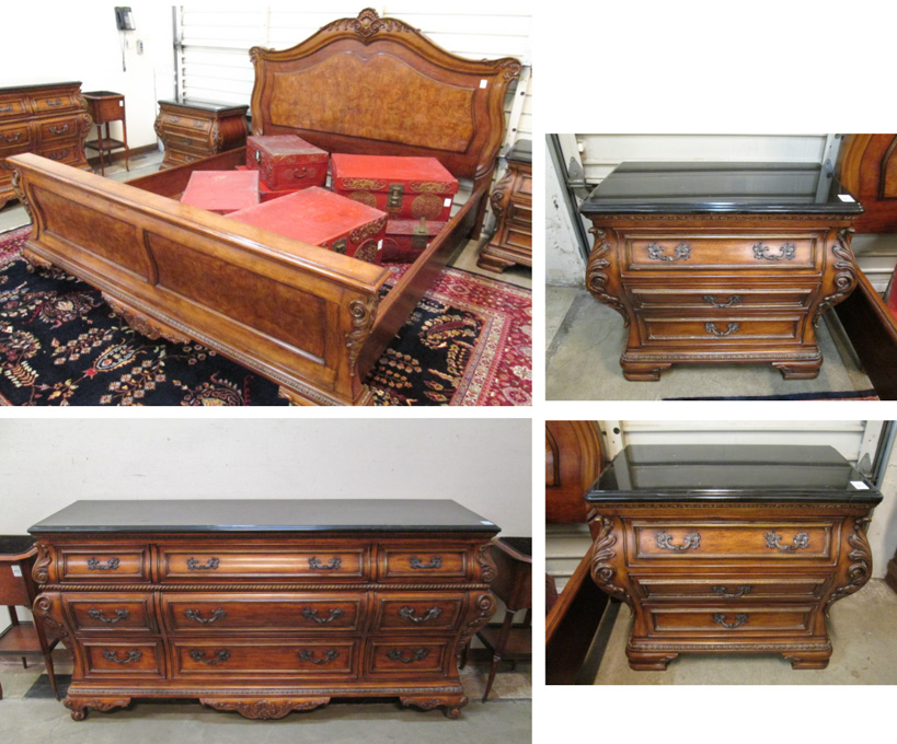 Appraisal: FOUR-PIECE KING BEDROOM FURNITURE SET Thomasville Furniture Co c comprising