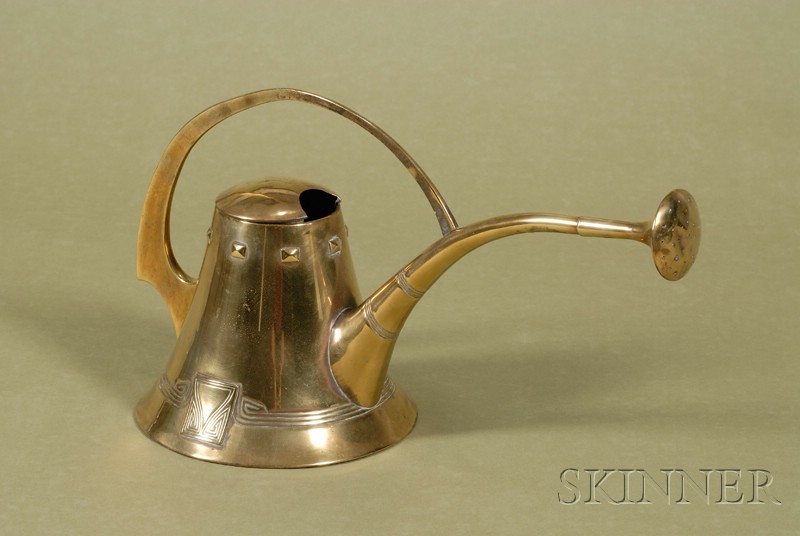 Appraisal: Vienna Secessionist Brass Watering Can early th century WMF makers