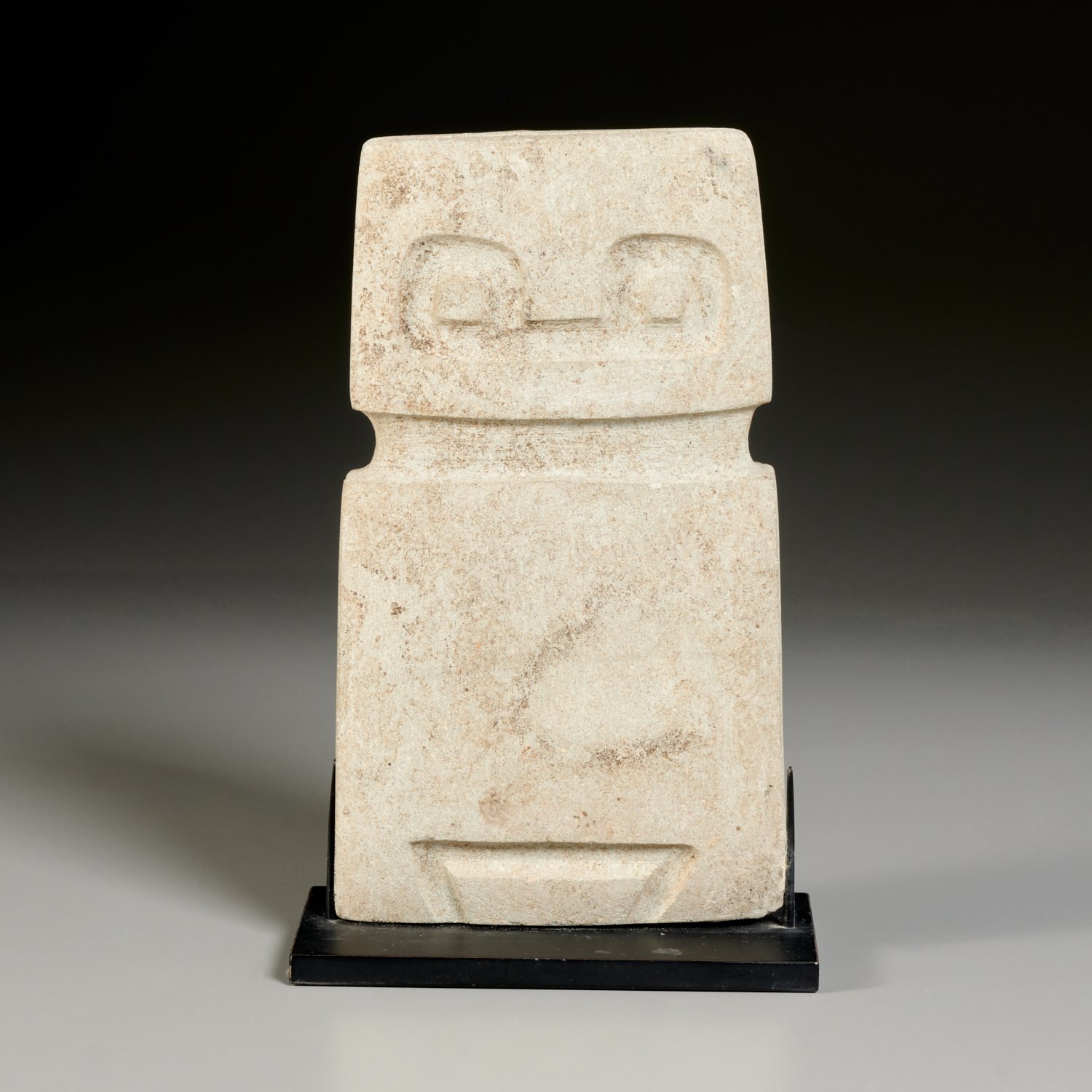 Appraisal: VALDIVIA ANTHROPOMORPHIC CARVED STONE IDOL c BCE - BCE Chilean