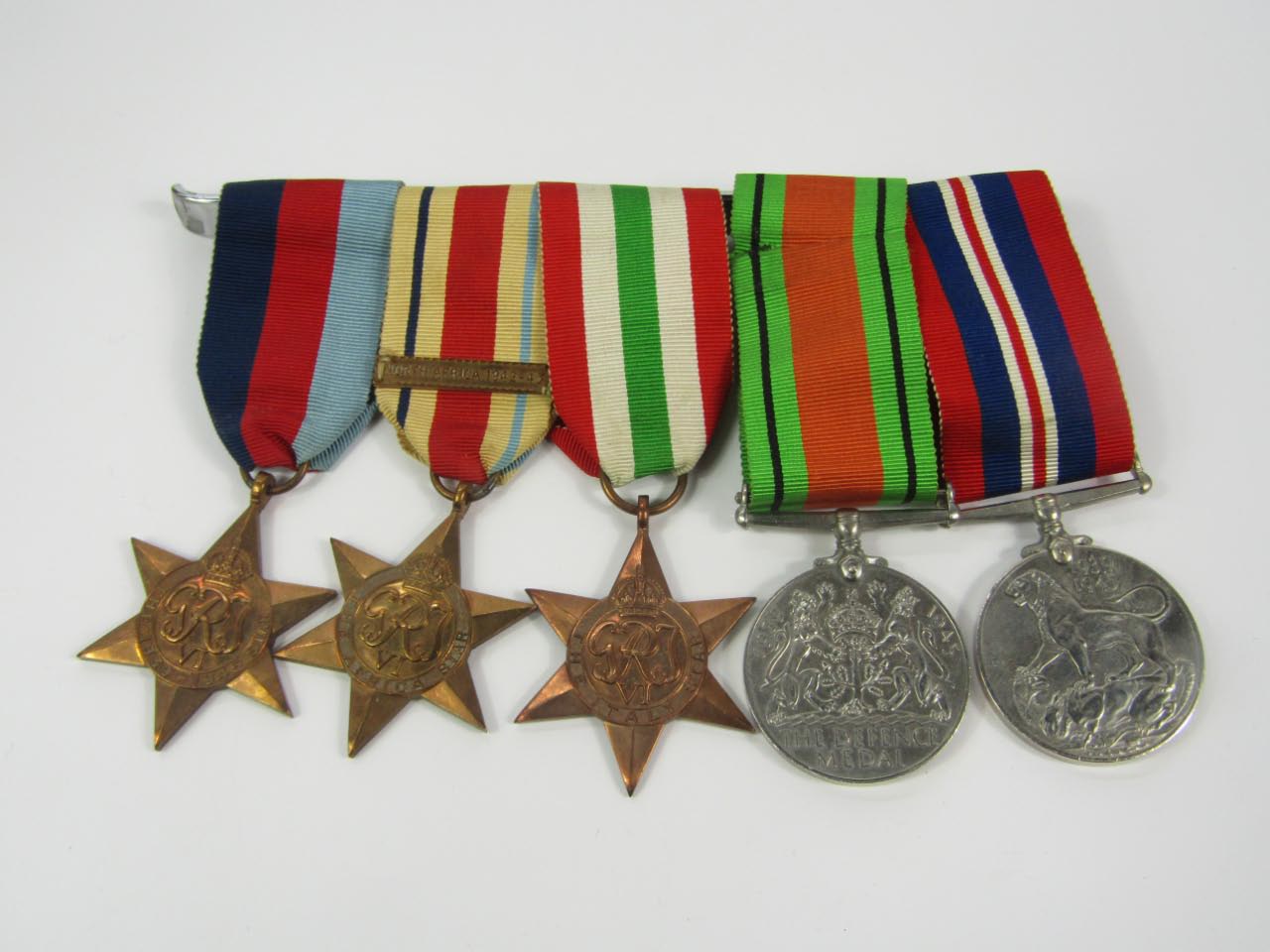 Appraisal: A group of WWII medals comprising - Star Africa Star