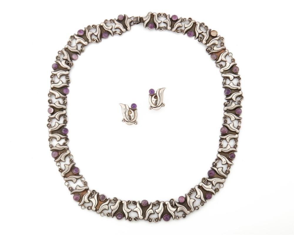 Appraisal: A Horacio de la Parra two piece jewelry set Necklace