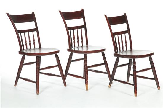 Appraisal: SET OF SIX WINDSOR SIDE CHAIRS American nd quarter- th