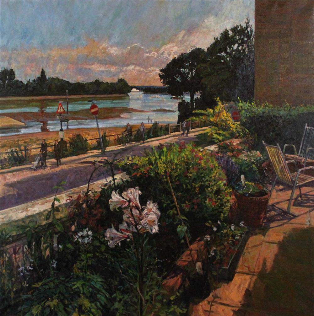 Appraisal: WILLIAM BOWYER BRITISH - HERON HOUSE GARDEN Oil on canvas