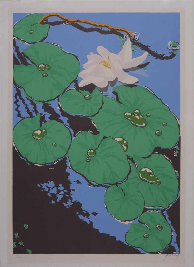 Appraisal: JACK BEAL AMERICAN b ''POND LILIES'' Lithograph in colors signed