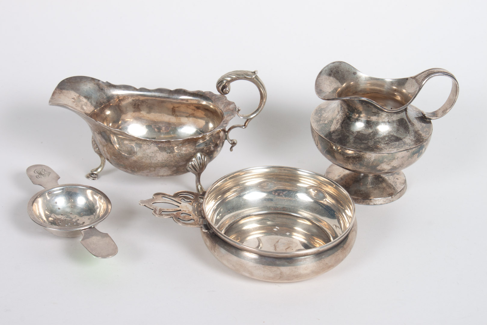 Appraisal: Four American and English silver table articles including Geo Shiebler