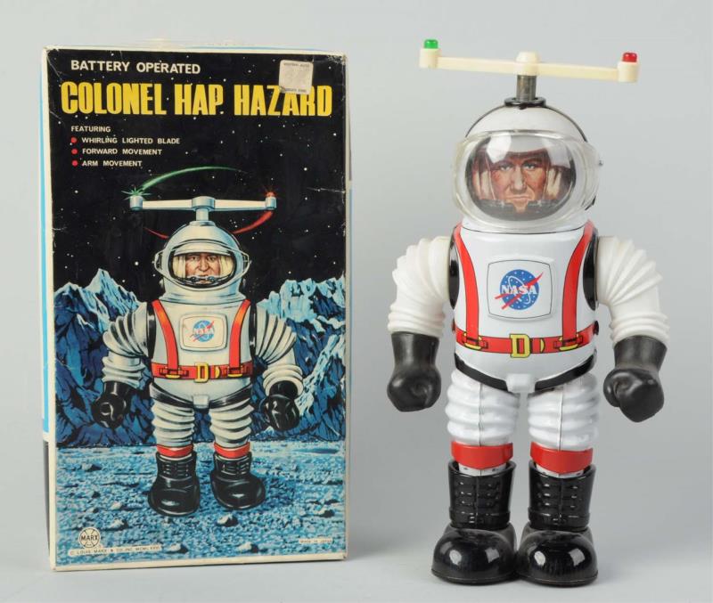 Appraisal: Japanese Tin Litho Colonel Hap Hazard Astronaut Battery - operated