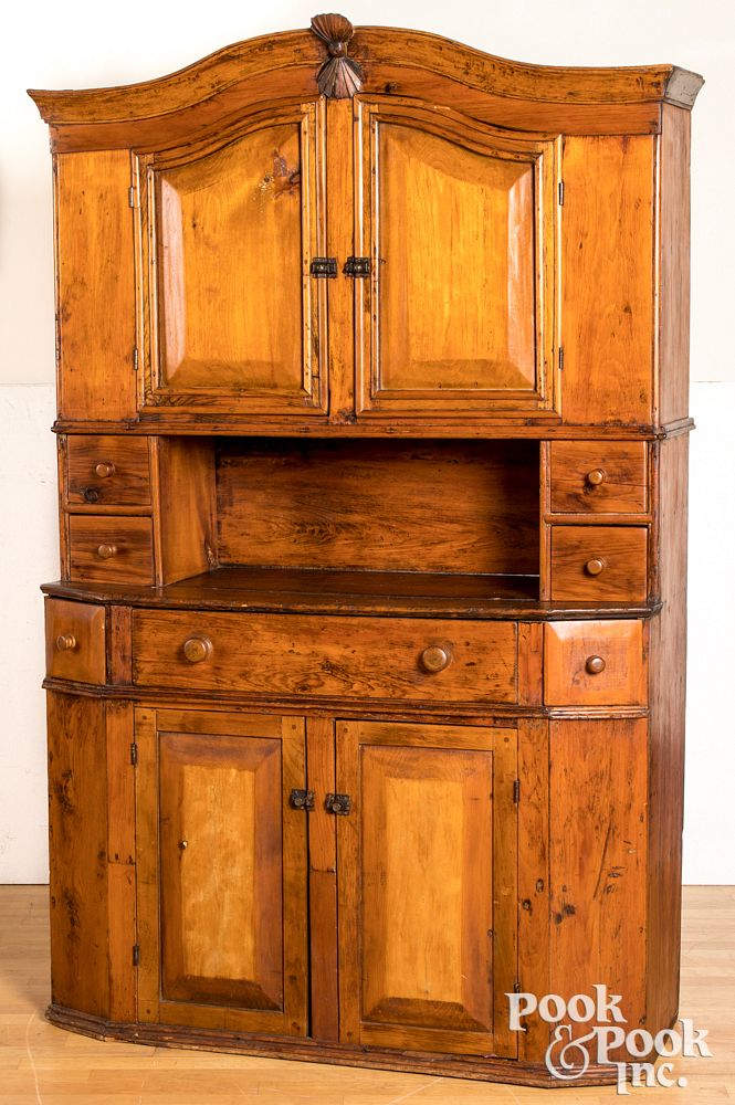 Appraisal: Scandinavian pine cupboard th c Scandinavian pine cupboard th c