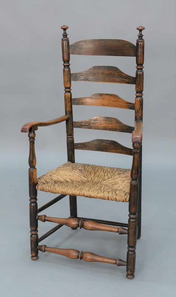 Appraisal: Slat Back Great Chair having five slats and turned supports