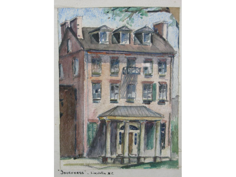 Appraisal: Philip Moose NC - Lincolnton Scene watercolor on paper signed