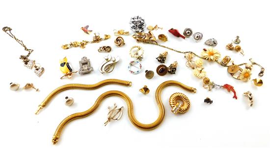 Appraisal: Sterling and other costume jewelry including pieces by Trifari Coro