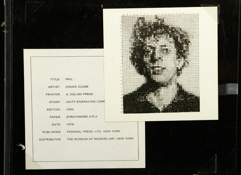 Appraisal: - Close Phil Rubber Stamp Print Chuck Close American b