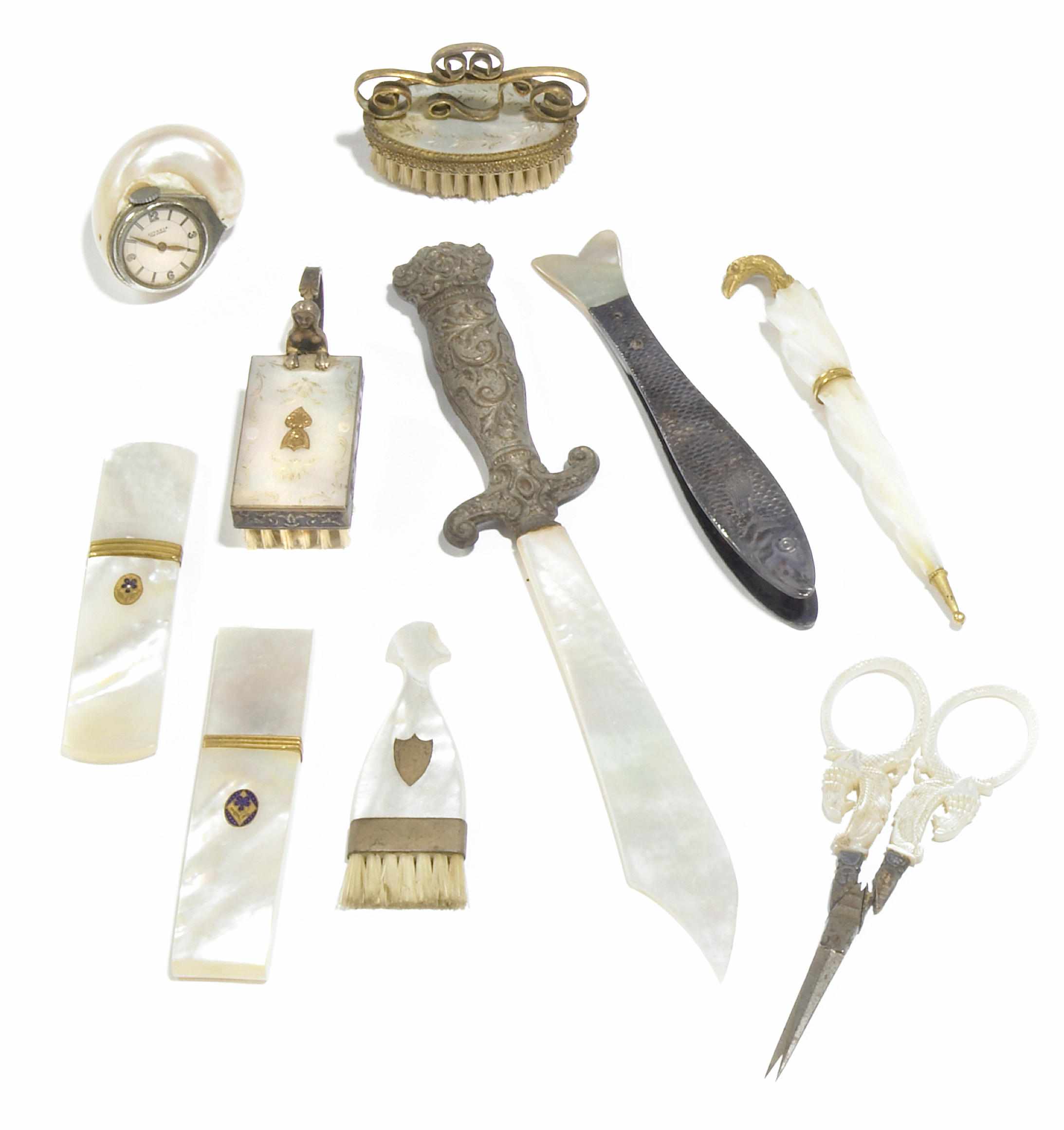 Appraisal: An assembled group of Palais Royal gilt and silver mounted