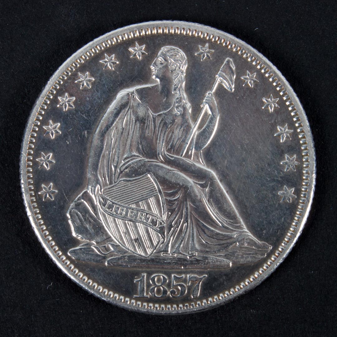 Appraisal: United States Seated Liberty half dollar -O AU- lightly cleaned