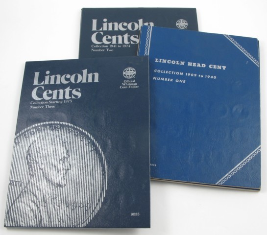 Appraisal: THREE U S LINCOLN HEAD PENNY ALBUMS including album number