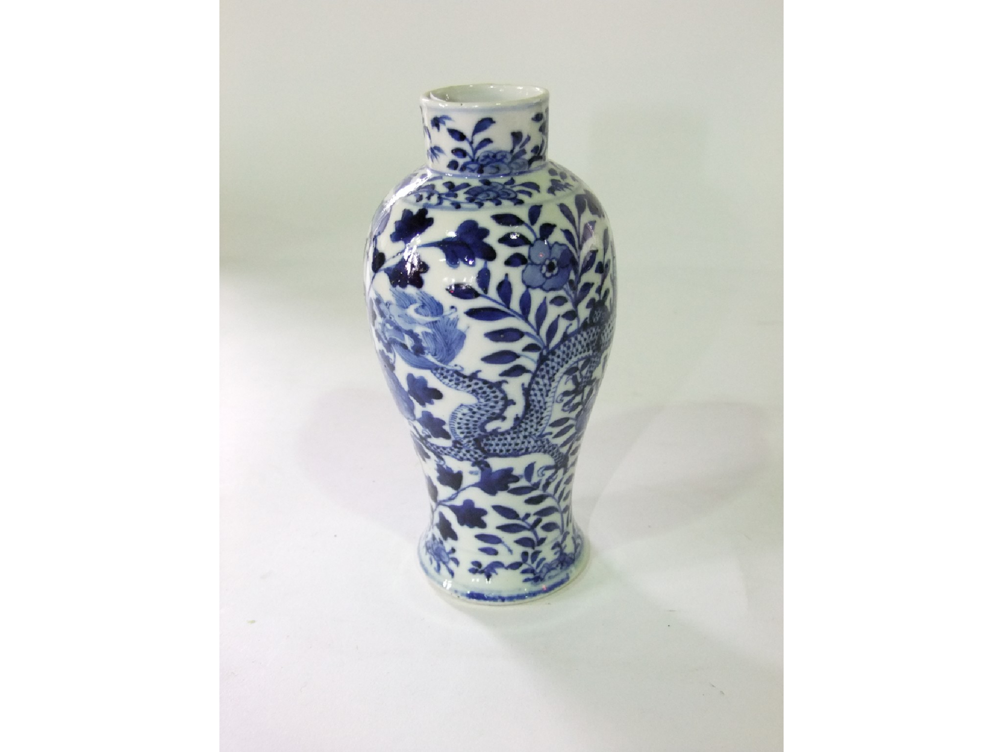 Appraisal: A th century oriental blue and white vase of baluster