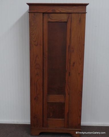 Appraisal: Antique Early 's Oak Armoire - Closet Sized for a