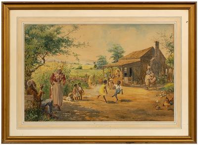 Appraisal: Watercolor Richard Veenfliet Michigan - inscribed in pencil verso The