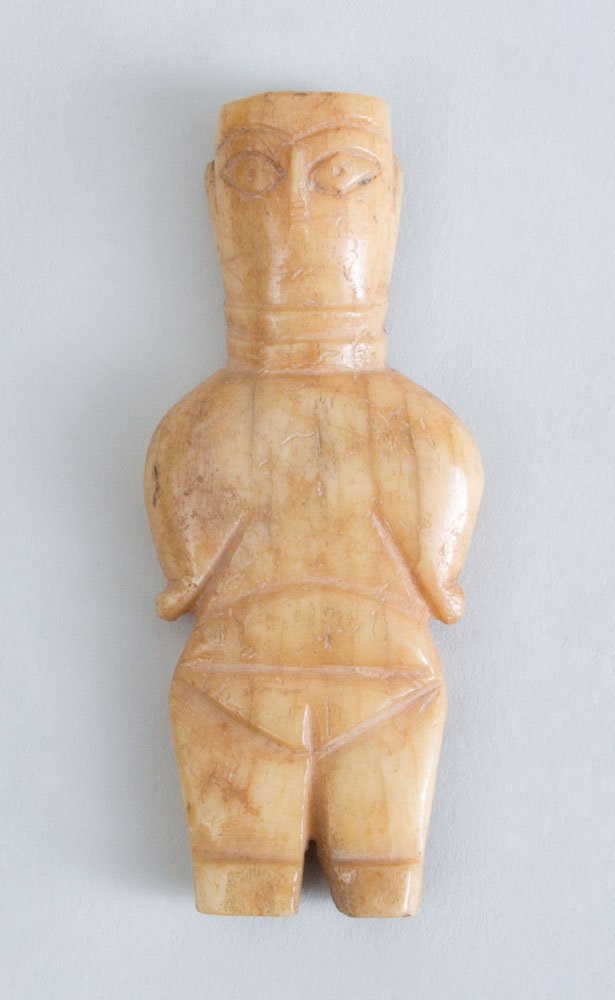 Appraisal: COPTIC CARVED BONE IDOL Modeled as a man x x