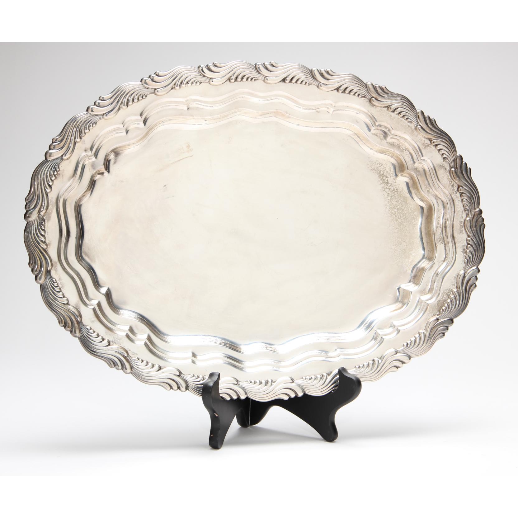 Appraisal: Antique Tiffany Co Sterling Silver Tray with circa - hallmark