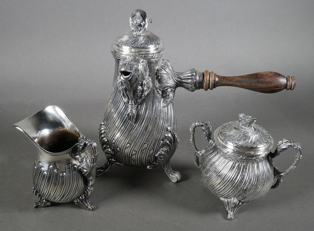 Appraisal: OLD STERLING SILVER SANBORNS TEA SET MEXICOVintage Sanborn Mexican Sterling