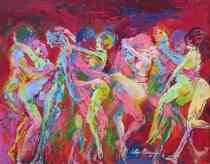 Appraisal: Leroy Neiman American b Erotica Oil on panel signed lower