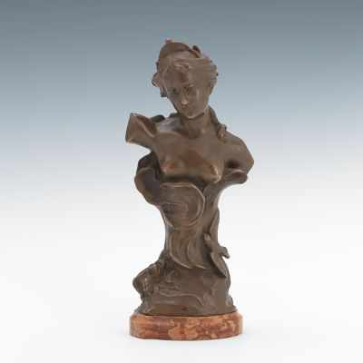 Appraisal: A Cast Bronze Statuette of Diana Cast bronze with brown