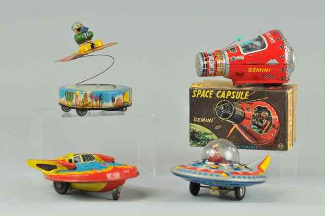 Appraisal: ALI AND THE FLYING CARPET AND SPACE TOYS Lot includes