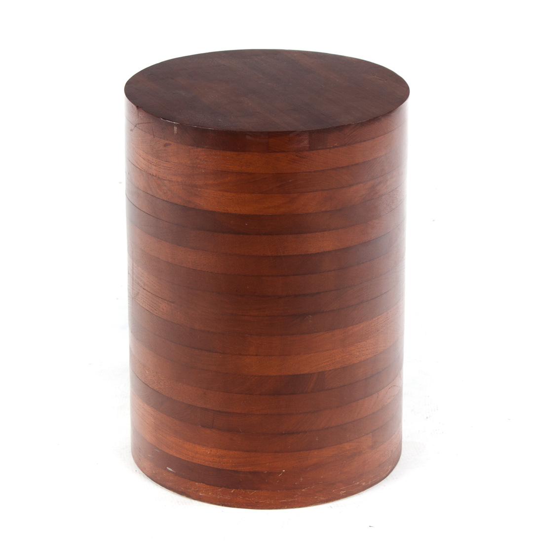 Appraisal: Contemporary butcher block type round table in round in H