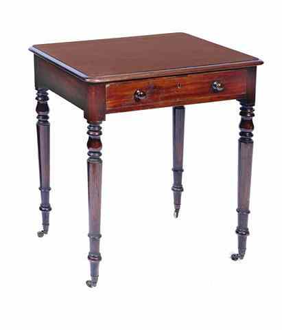 Appraisal: AN EARLY VICTORIAN MAHOGANY WRITING OR SIDE TABLE with single