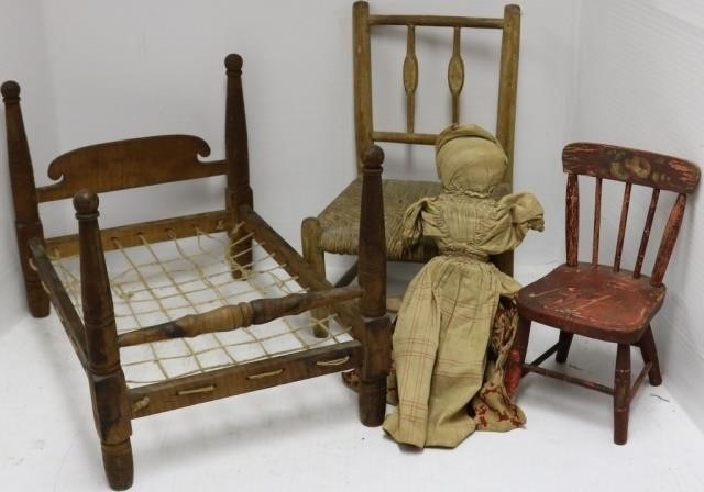 Appraisal: PIECE TH C DOLL AND TOY LOT TO INCLUDE TIGERMAPLE