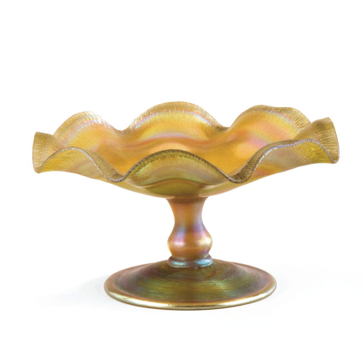 Appraisal: TIFFANY STUDIOS FAVRILE GLASS COMPOTE NEW YORK CIRCA - In