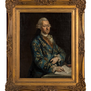 Appraisal: Attributed to George Desmar es Swedish German - Portrait of