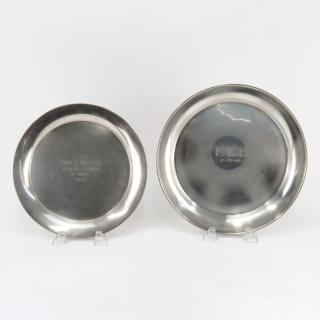 Appraisal: Two Manchester Silver Co Sterling Silver Round Chargers Trays Two