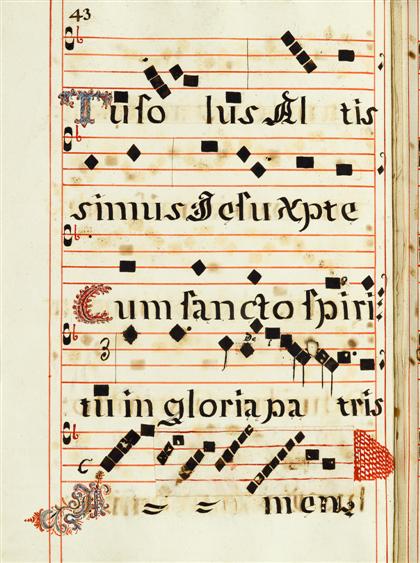 Appraisal: vol Christian Music Manuscript Gradual Eastern Germany Bohemia or Poland