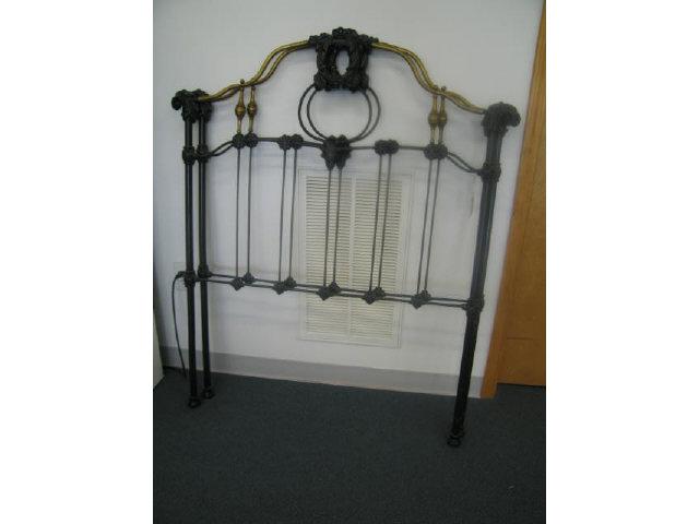 Appraisal: Cast Iron Brass Headboards