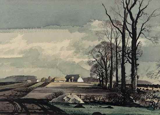 Appraisal: Rowland Hilder OBE PRI - A Farm in Kent watercolour