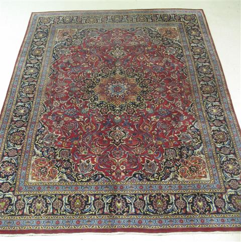 Appraisal: RED AND BLUE RUG ' x '