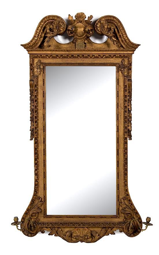 Appraisal: A George II Giltwood Mirror A George II Giltwood Mirror