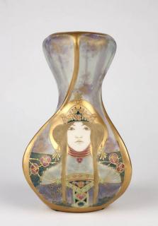 Appraisal: An RStK Amphora pottery portrait vase - Turn-Teplitz Bohemia with